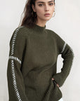 Amara Soft Bouclé Sweater Olive / Xs