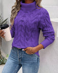 Elina Elegant Knitted Sweater Purple / S Sweaters & Sweaters