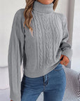 Elvie - Gebreide Warme Coltrui Grijs / Xs Sweater