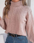 Elvie - Gebreide Warme Coltrui Roze / Xs Sweater