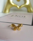 Vlinder Ring | Goud