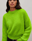 Jane | Luxe Mohair Trui Licht Groen / S