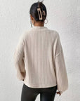 Jhanine - Geribde Gebreide Coltrui sweater