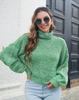 Krizia - Trendy Gebreide Coltrui Groen / S Sweater