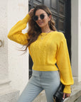Maylene - Trendy Gebreide Trui Geel / S Sweater