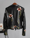 Olea - Leren Bloemenjas læderjakke