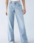 Sofie - Baggy Jeans med Sløjfe Design - Casual og Trendy - Kvinde-1