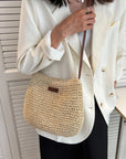 Stråtaske | Justerbar Rem | Boheme & Stilfuld Beige Tøj og tilbehør > Tasker > Skuldertasker