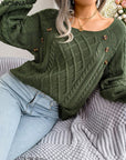 Strikket Sweater Med Knapdetaljer | Akryl/Bomuld Komfort Og Stil Tøj Tilbehør > Beklædning