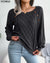 Strikket Sweater Med Knapdetaljer | Akryl/Bomuld Komfort Og Stil Sort / S Tøj Tilbehør >