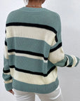 Carrie - Gebreide V-Hals Trui Sweater