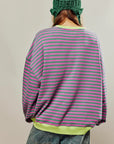 Casual Stribet Sweatshirt | Blød og Stilfuld | Perfekt til Afslappede Dage Tøj og Tilbehør > Beklædning > Skjorter og
