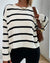 Celinda - Casual Lange Trui Voor Vrouwen Zwart / Wit S Sweaters &amp; Cardigans