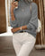 Cess - Elegante Gebreide Coltrui Grijs / S Sweater