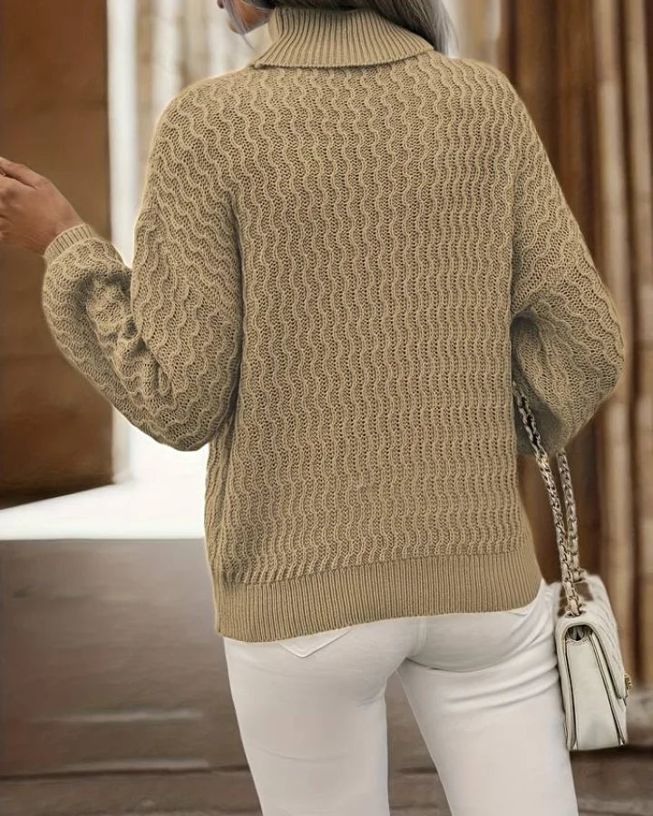 Cess - Elegante Gebreide Coltrui sweater