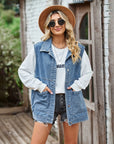 Denim Kvindevest | Bomuld Afslappet Og Trendy Blå / S Tøj Tilbehør > Beklædning Jakker Veste