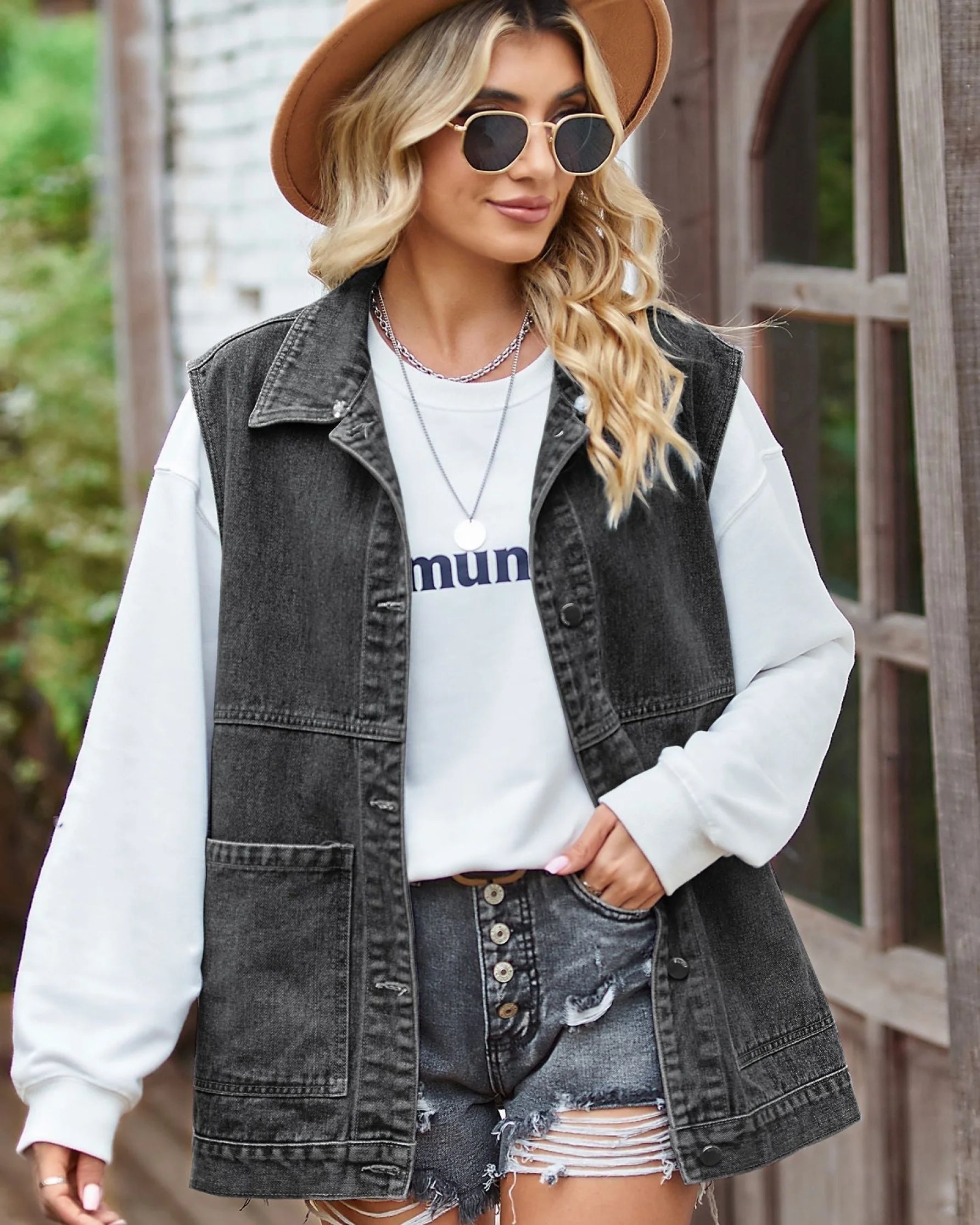 Denim Kvindevest | Bomuld Afslappet Og Trendy Tøj Tilbehør > Beklædning Jakker Veste