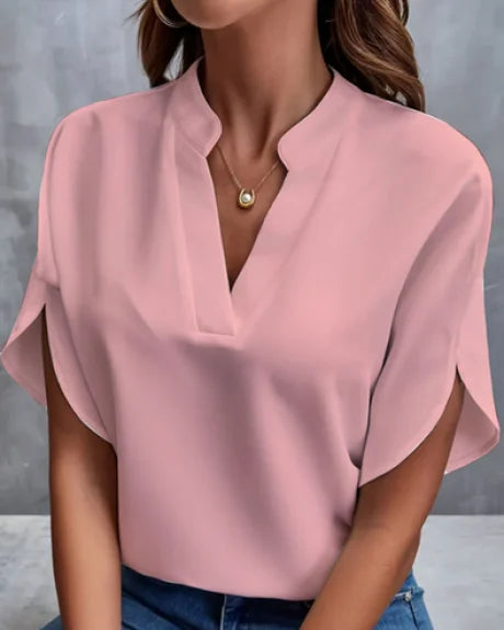 Elegant Bluse | Polyester | Smart & Ubesværet Lyserød / S Tøj og Tilbehør > Beklædning > Skjorter og Toppe > Bluser