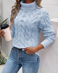 Elina Elegant Knitted Sweater Light Blue / S Sweaters & Sweaters