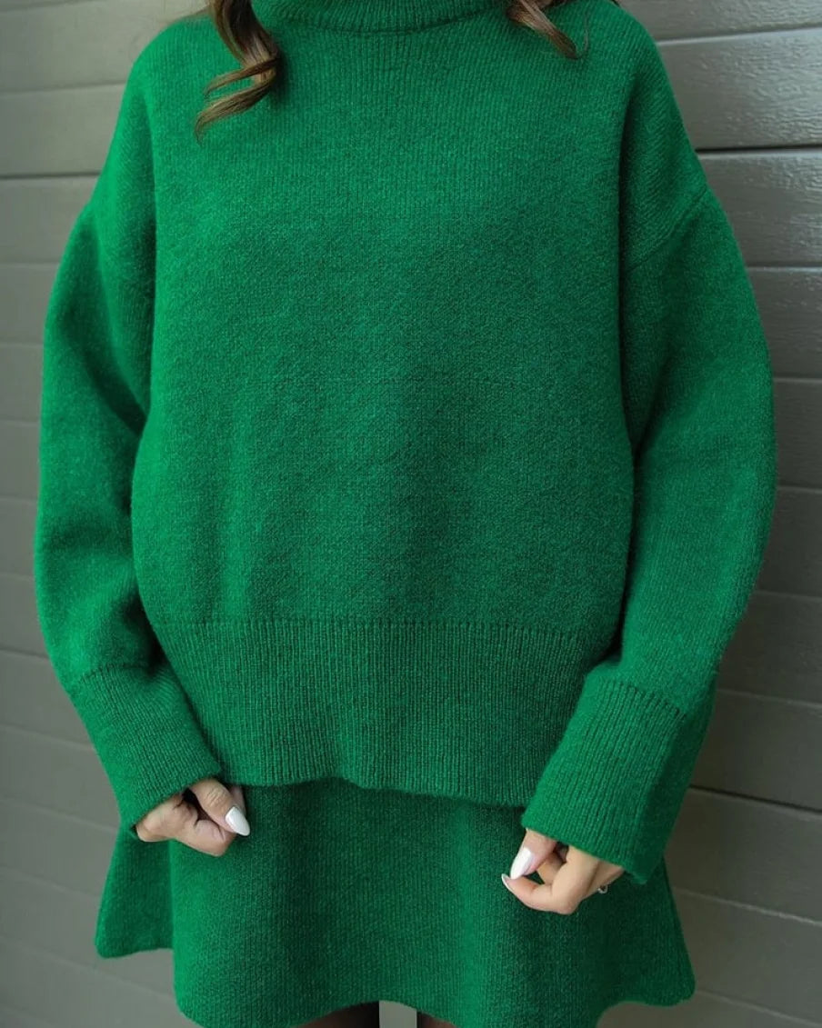 Elsie Gebreide Set (Top + Rok) Trøjer &amp; Cardigans