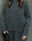 Elsie Gebreide Set (Top + Rok) Trøjer &amp; Cardigans
