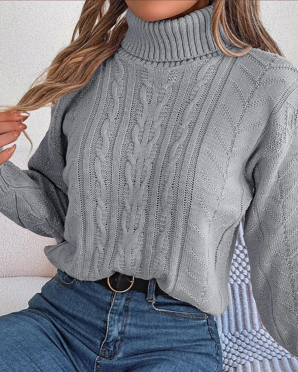 Elvie - Gebreide Warme Coltrui Sweater
