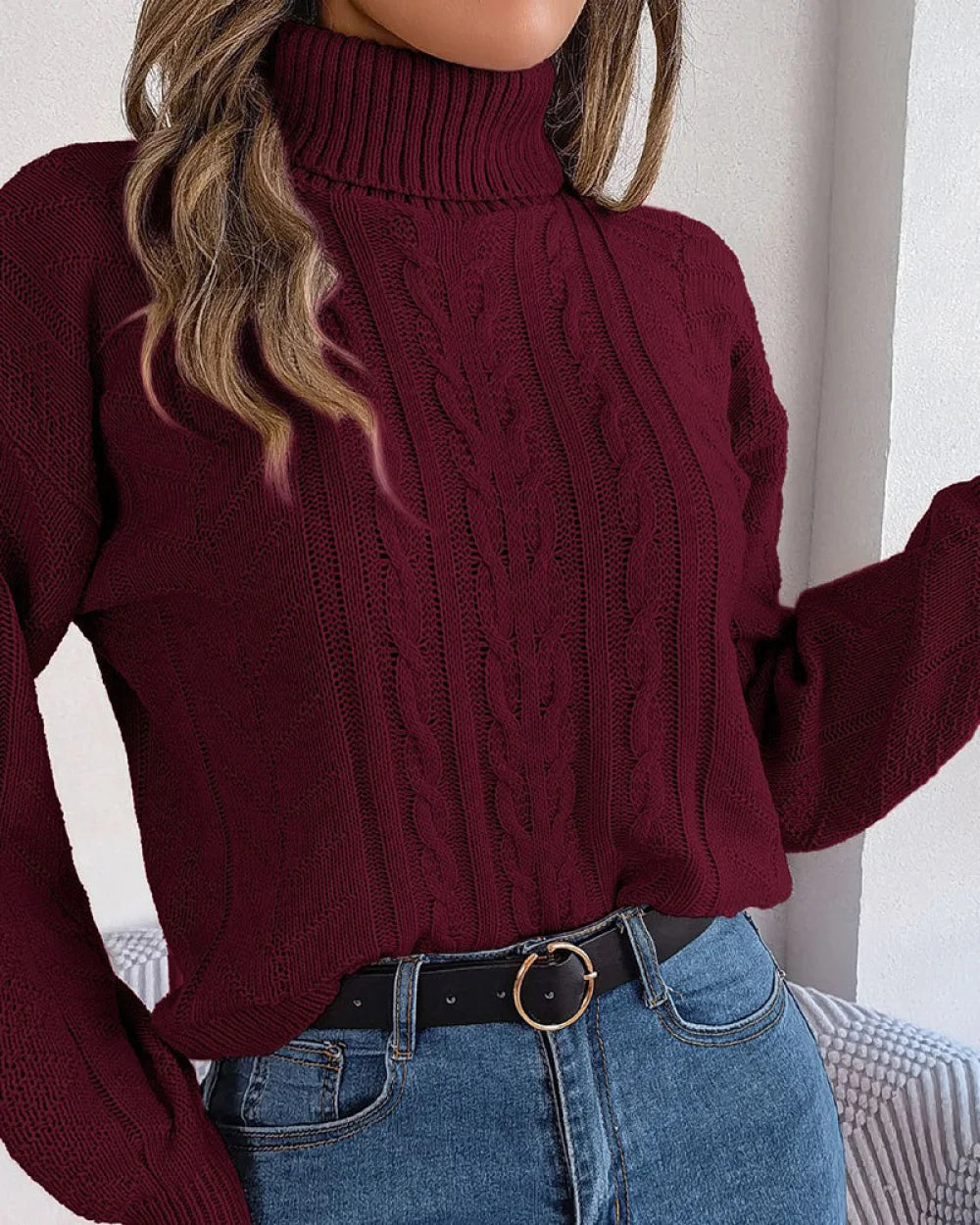 Elvie - Gebreide Warme Coltrui Sweater