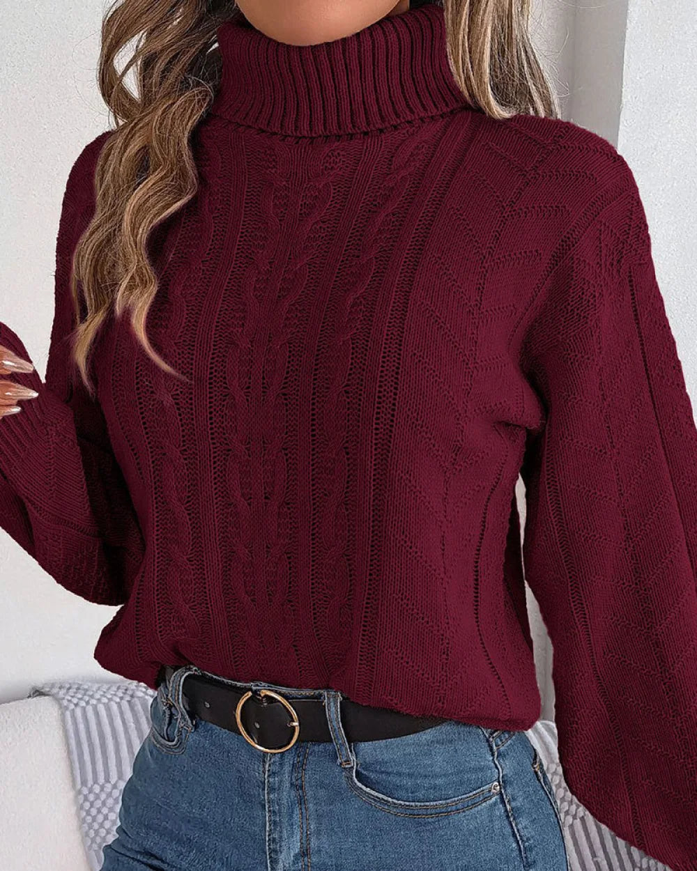 Elvie - Gebreide Warme Coltrui Sweater