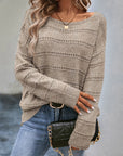 Emilia - Casual Gebreide Trui Dames Khaki / S