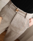 Freja - Stijlvolle Wollen Damesbroek Beige / Xs Bukser