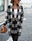 Jamila - Geruit Midi Vest Cardigan