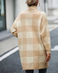 Jamila - Geruit Midi Vest Cardigan
