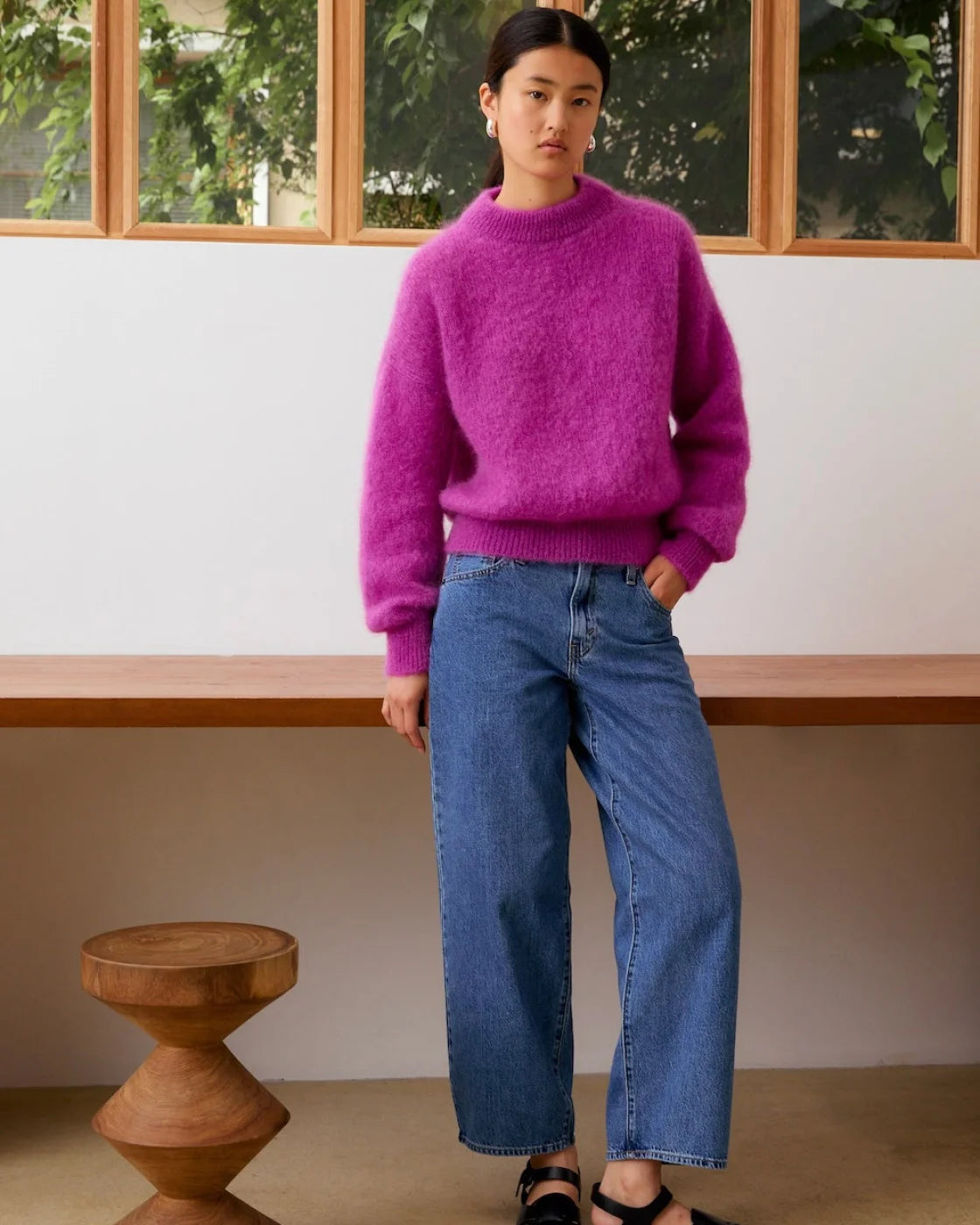 Jane | Luxe Mohair Trui Paars / S