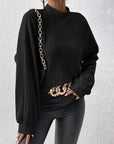 Jhanine - Geribde Gebreide Coltrui sweater