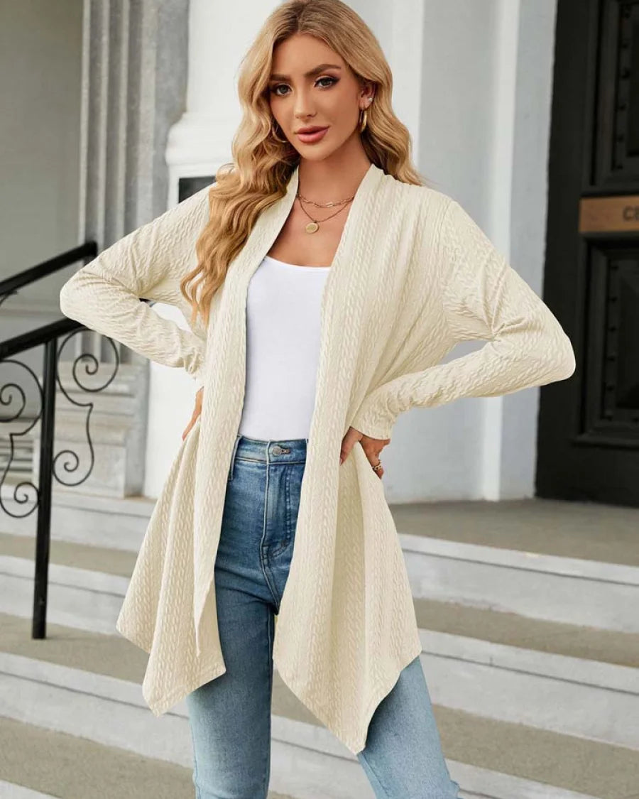 Jhea - Effen Gebreid Vest Cardigan