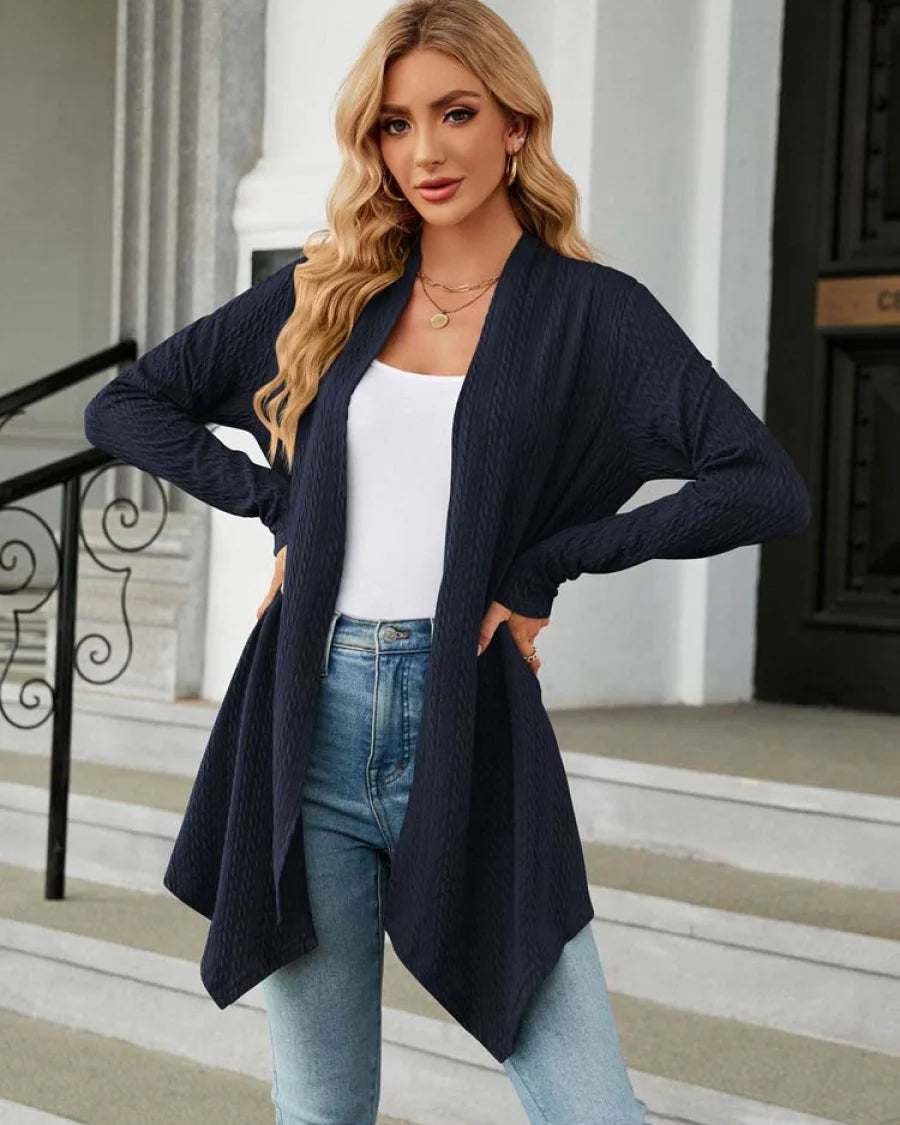 Jhea - Effen Gebreid Vest Cardigan