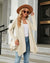 Jhea - Effen Gebreid Vest Abrikoos / S Cardigan