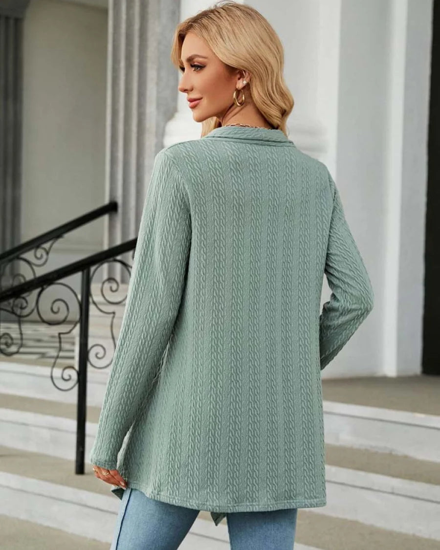 Jhea - Effen Gebreid Vest Cardigan