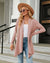 Jhea - Effen Gebreid Vest Roze / S Cardigan