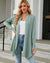 Jhea - Effen Gebreid Vest Lichtgroen / S Cardigan