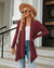 Jhea - Effen Gebreid Vest Rood / S Cardigan