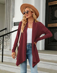Jhea - Effen Gebreid Vest Rood / S Cardigan