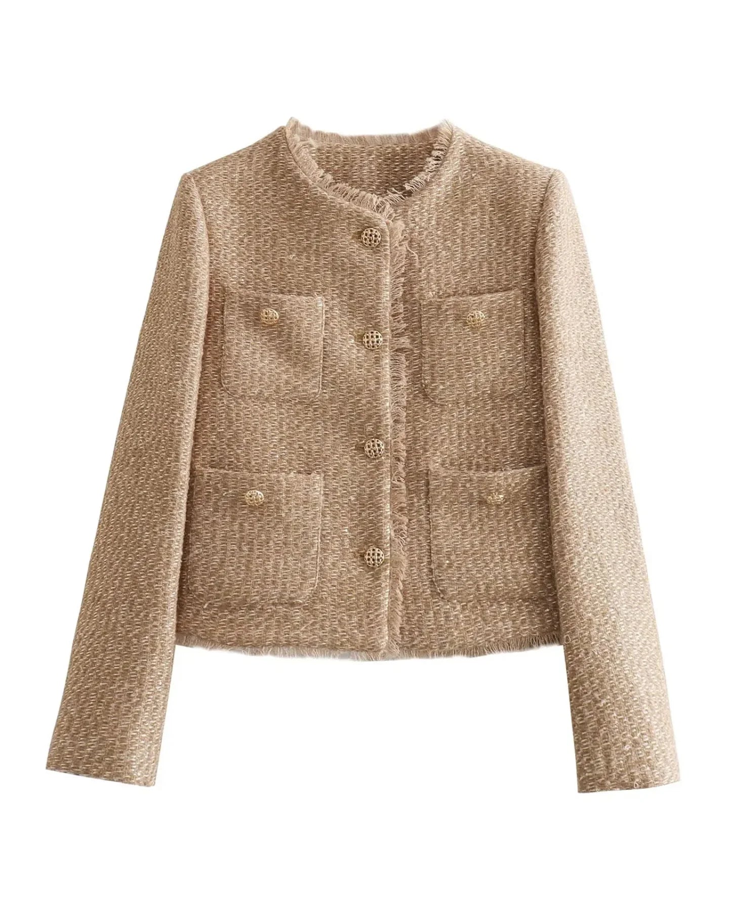Judita - Cropped Jas-jakke i tweed