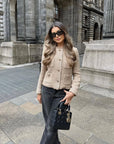 Judita - Cropped Jas-jakke i tweed