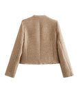 Judita - Cropped Jas-jakke i tweed