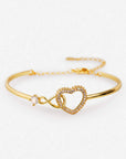 Freja - Armbånd med Hjerte og Uendelighed - Elegant og Justerbart Smykke-1