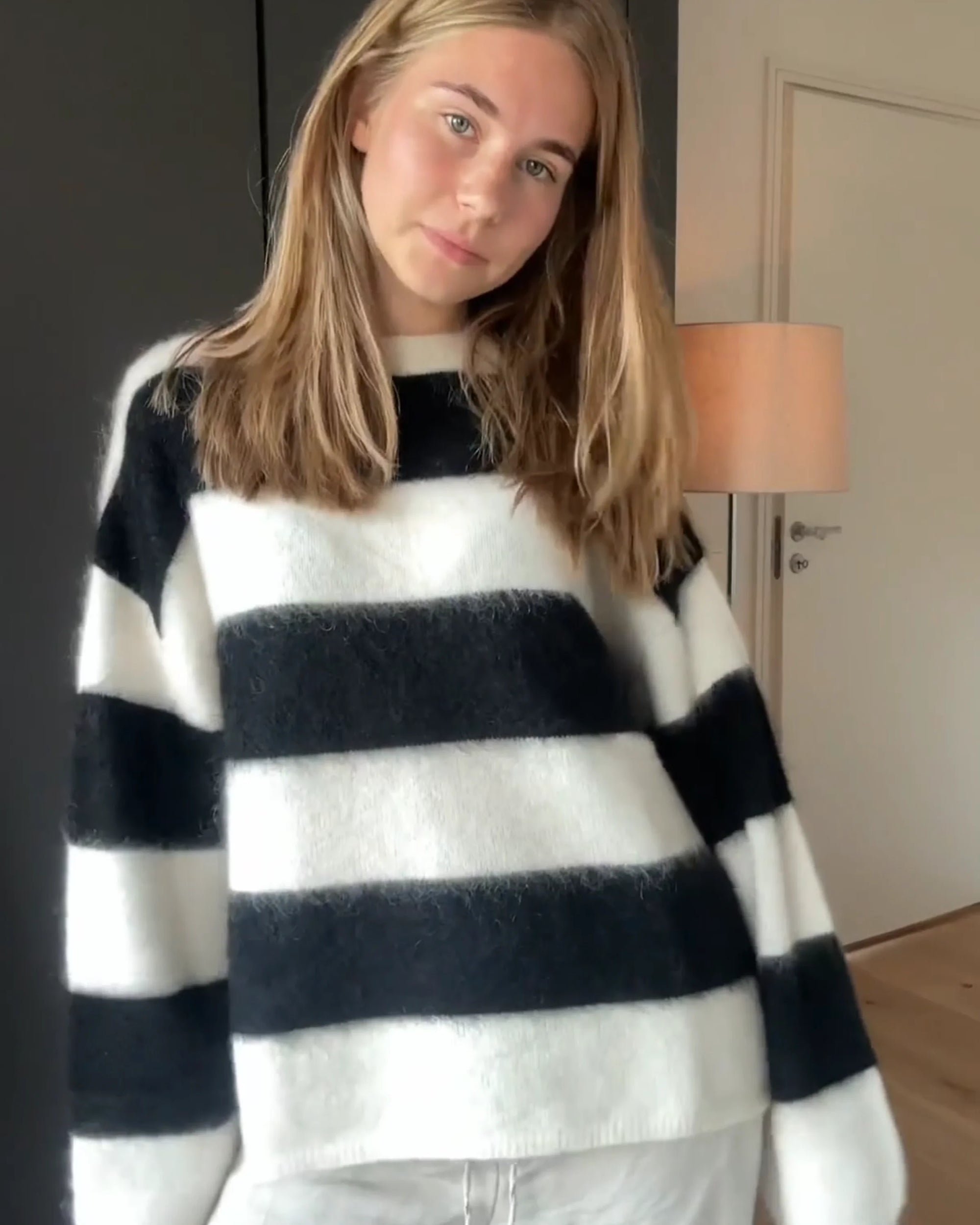 Lila | Mohair Crewneck Gestreept / S