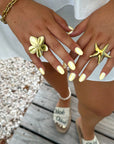 Grote Bloem Ring | Goud