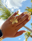 Grote Bloem Ring | Goud