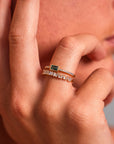 Freja - Ring med Rechthoekigt Krystal - Elegant og Moderne Design-2